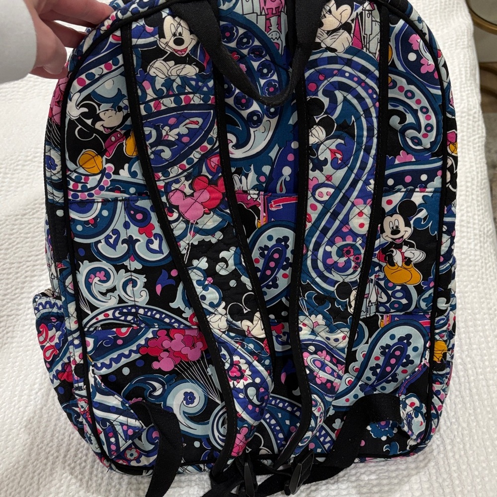 Vera Bradley Disney Paisley Mickey Mouse Backpack - Black and Pink - Picture 5 of 9